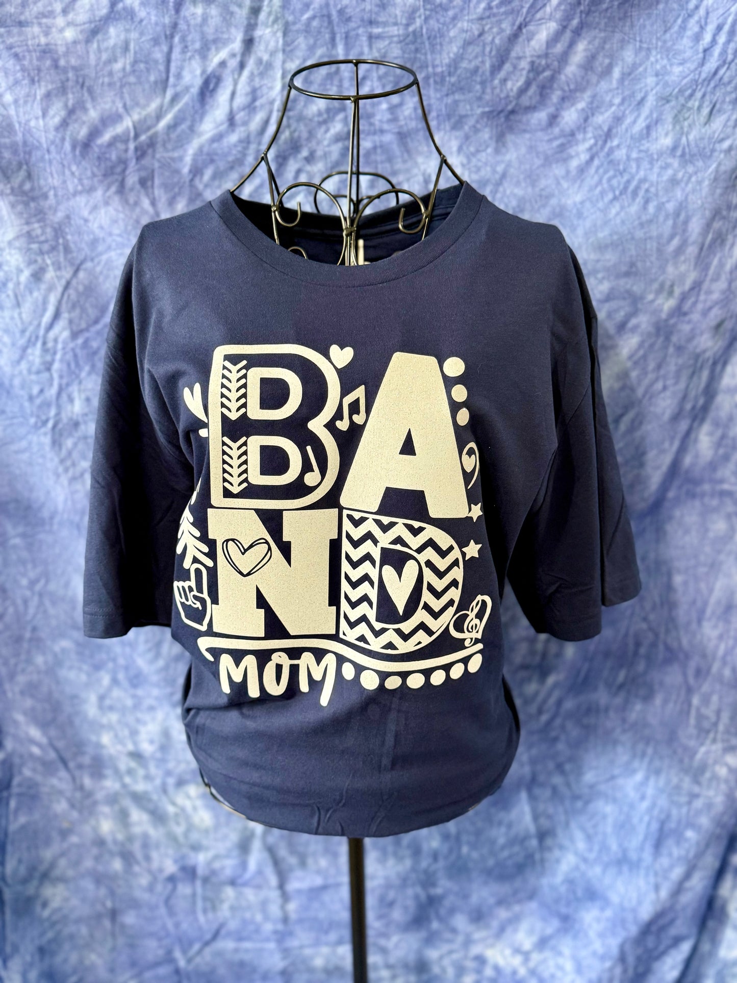 Band Mom Shirt - Marching Band - School Pride T-Shirt - Team Colors Shirt -Proud Band Mom Life Tee - Spiritwear - Musician - Custom