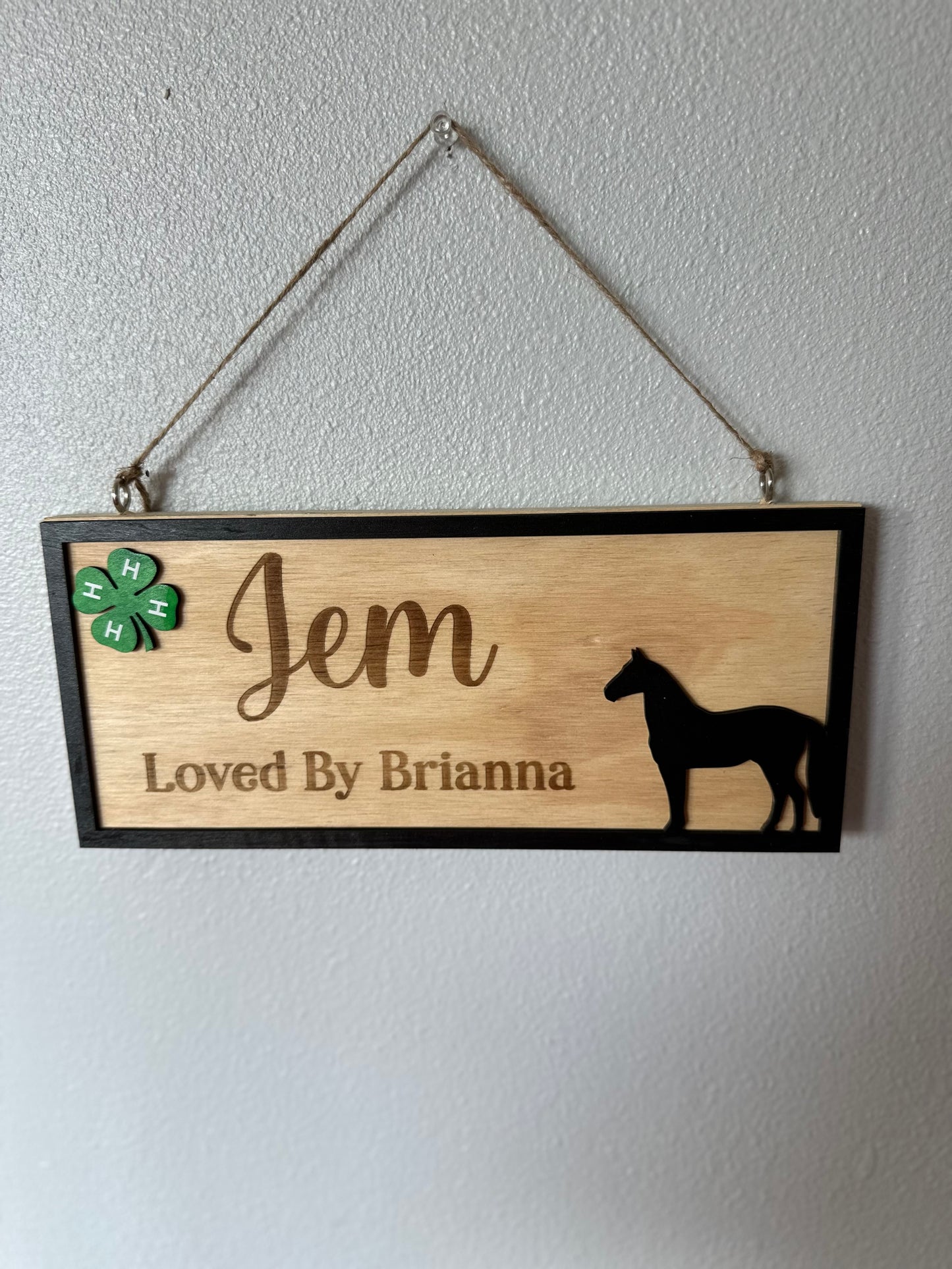 Horse Stall Sign - Nameplate - Custom - Wooden - Engraved - Show - Horse - Rodeo - Personalized Sign