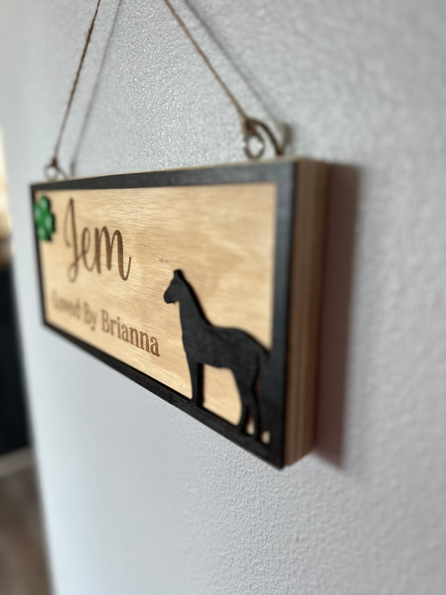 Horse Stall Sign - Nameplate - Custom - Wooden - Engraved - Show - Horse - Rodeo - Personalized Sign