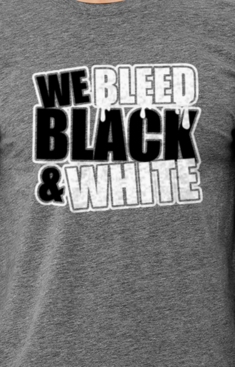 We Bleed Black And White Shirt - School Pride T-Shirt - Team Colors - Spirit Wear