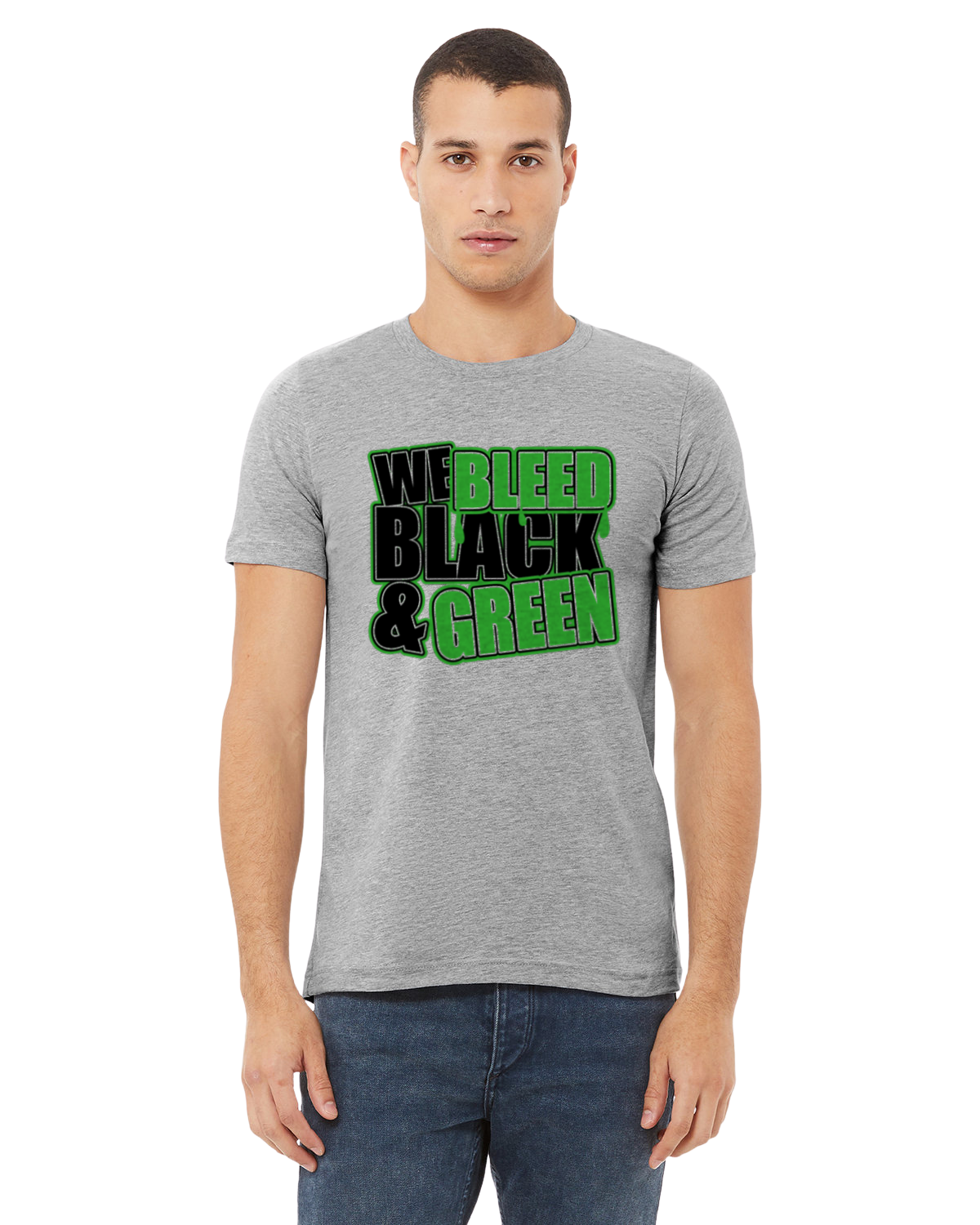 We Bleed Black And Green Shirt - School Pride T-Shirt - Team Colors - Spirit Wear - Athletic Colors - Black And Green School Spirit - Team Spirit