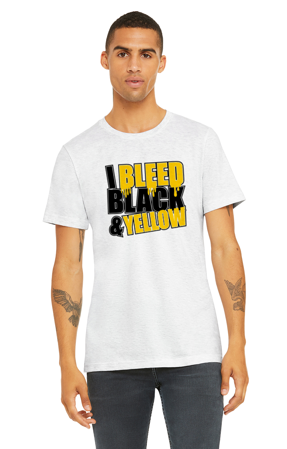 We Bleed Black And Yellow Shirt - School Pride T-Shirt - Team Colors - Spirit Wear - Athletic Colors - Black Yellow School Spirit - Team Spirit
