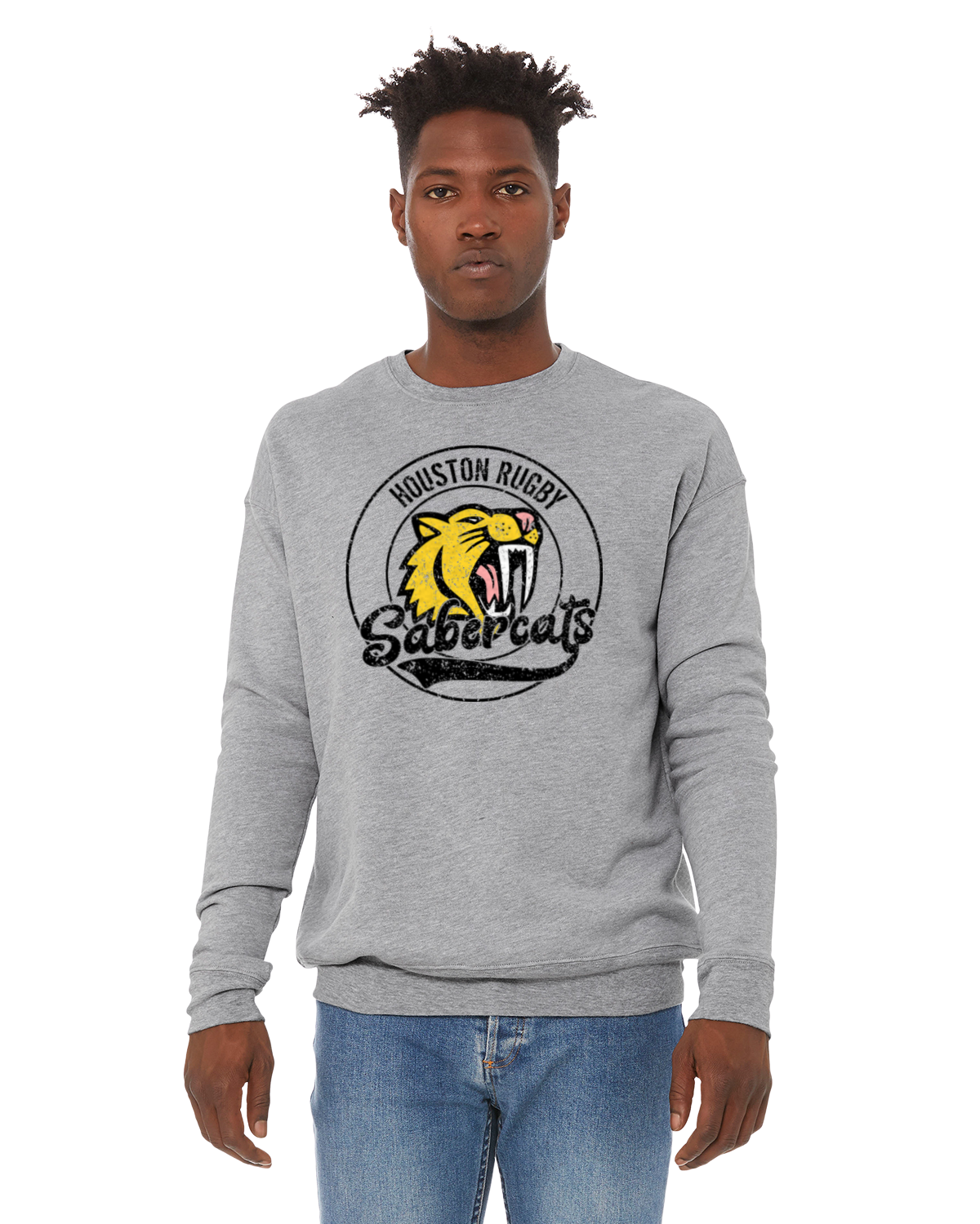 Houston SaberCats- Retro - SaberCats - Rugby - Sweater - Crewneck Sweatshirt