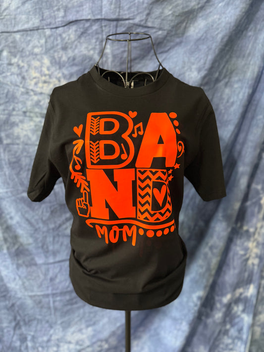 Band Mom Shirt - Marching Band - School Pride T-Shirt - Team Colors Shirt -Proud Band Mom Life Tee - Spiritwear - Musician - Custom