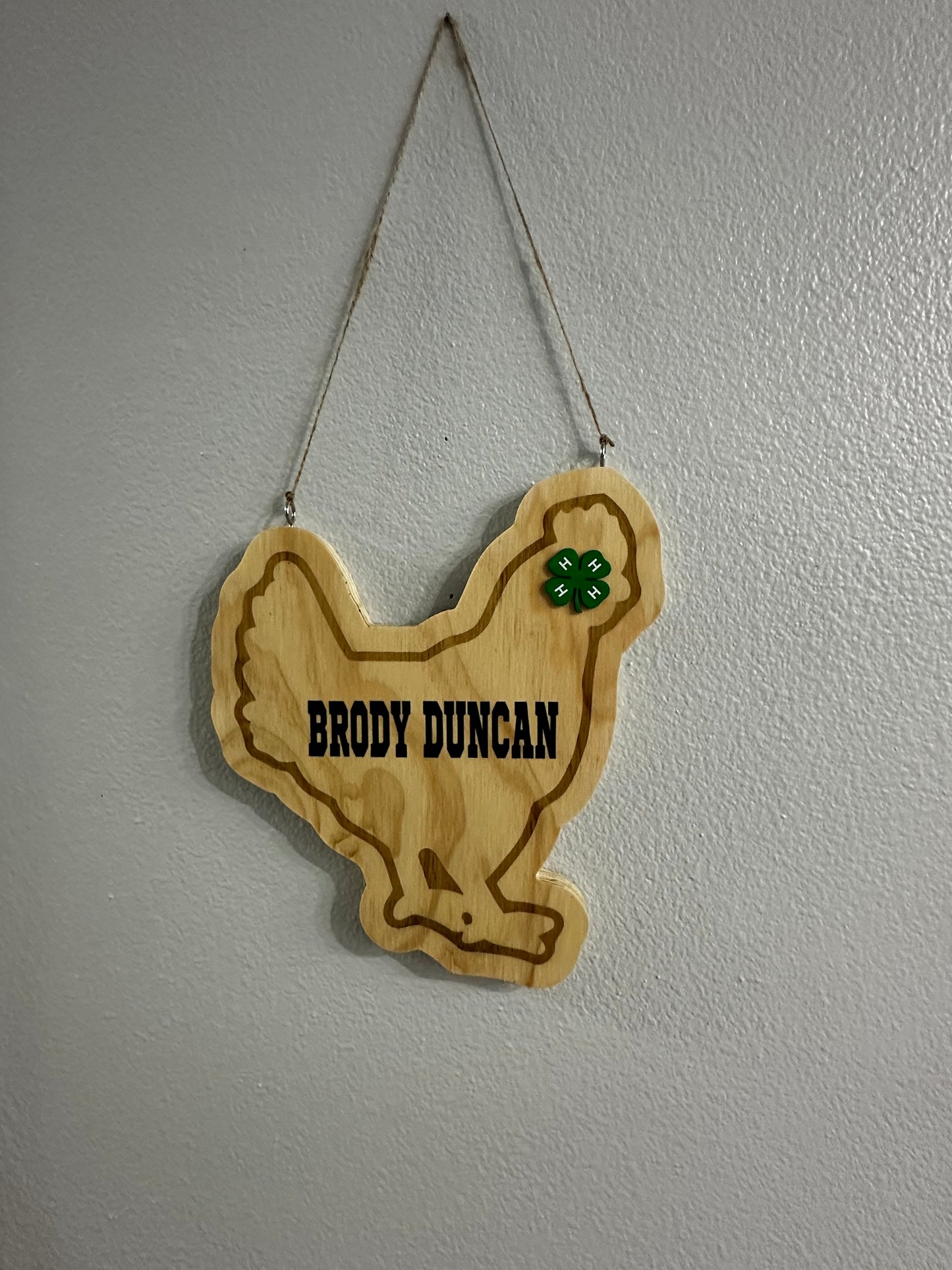 Show Chickens Stall Sign - Nameplate - Custom - Wooden - Engraved - Rodeo - Personalized 4H Sign