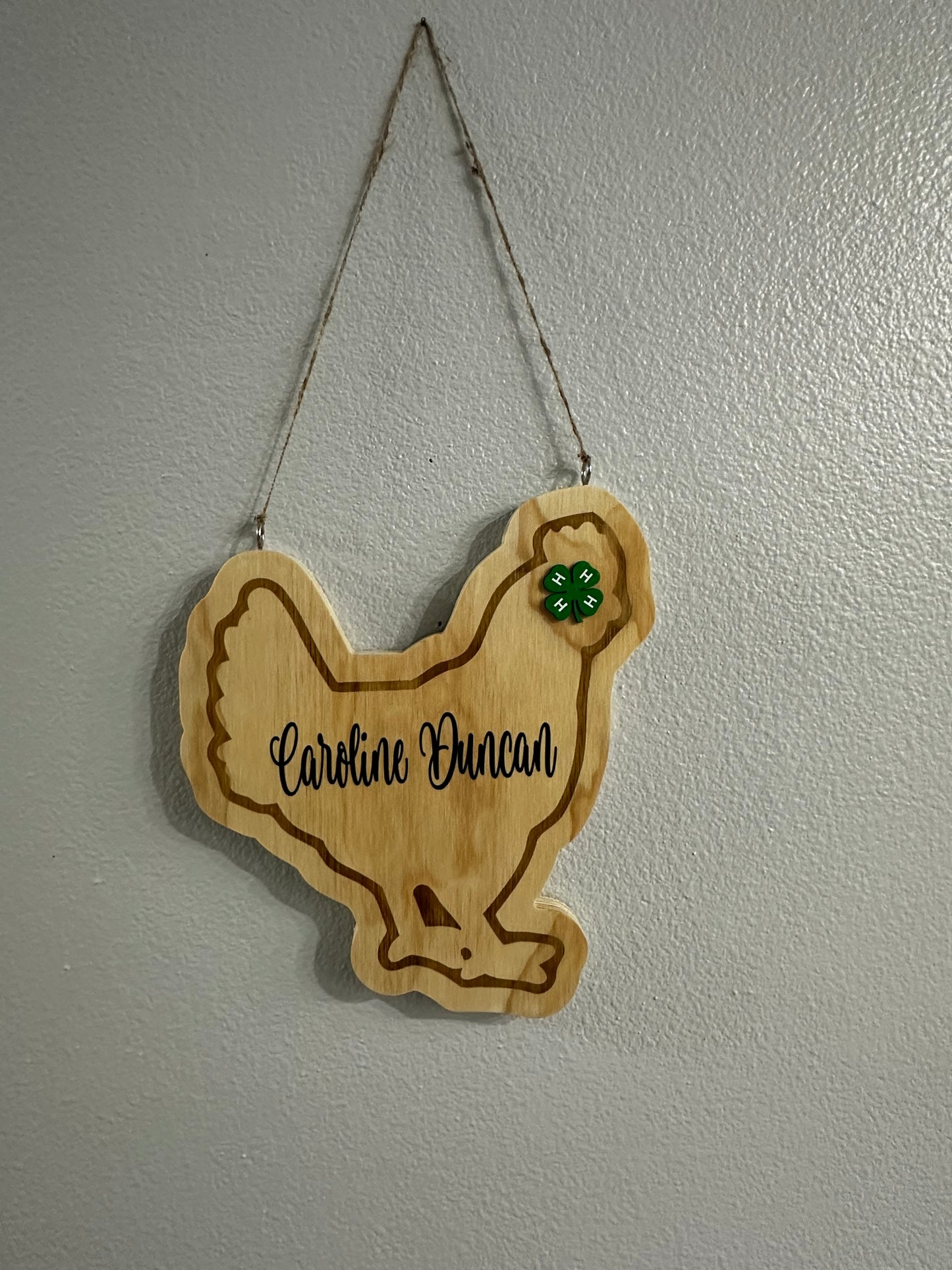 Show Chickens Stall Sign - Nameplate - Custom - Wooden - Engraved - Rodeo - Personalized 4H Sign