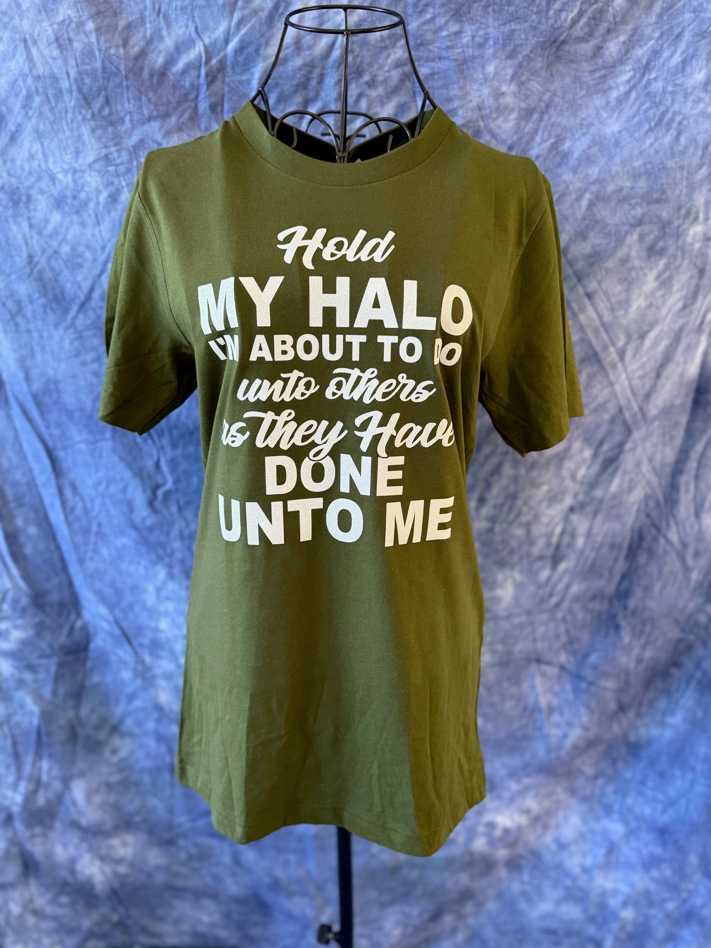 Hold My Halo Shirt - I'm About To Do Unto Others As They Have Done Unto Me T-Shirt - Funny - Humor - Golden Rule - Sassy - Snarky - Revenge Tee