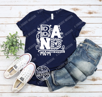 Band Mom Shirt - Marching Band - School Pride T-Shirt - Team Colors Shirt -Proud Band Mom Life Tee - Spiritwear - Musician - Custom