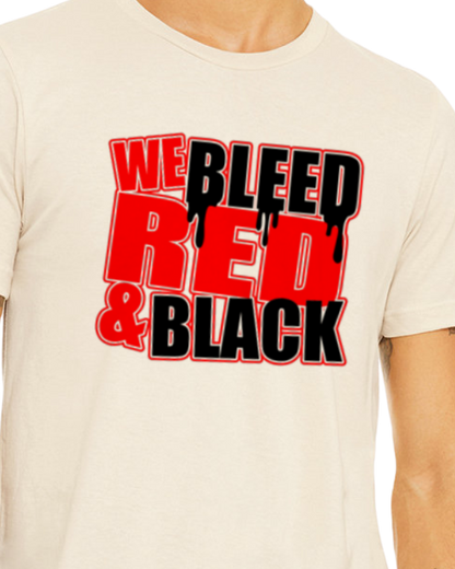 We Bleed Red And Black Shirt - School Pride T-Shirt - Team Colors - Spirit Wear - Athletic Colors - Red Black School Spirit - Team Spirit