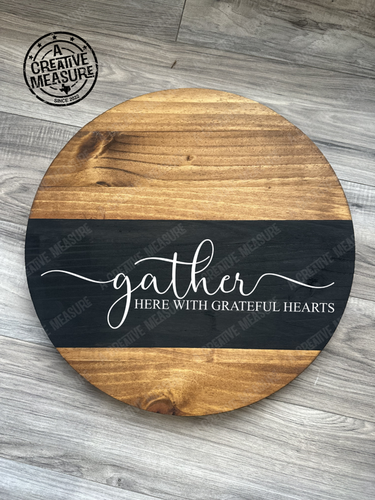 Lazy Susan - Turntable - Table Top Tray - Wood-  - Kitchen Décor - Wedding - Gift - Housewarming - Turn Table - Custom - Personalized - Cute