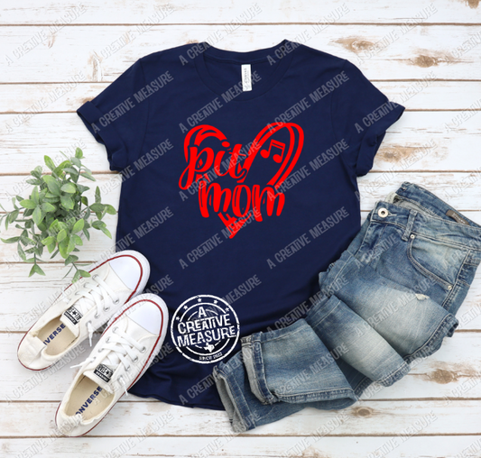 Pit Band Mom Shirt - Marching Band Mom Pit T-Shirt - School Pride Shirt - Team Colors Tee - Pit Mom - Student - Family - Spiritwear Band
