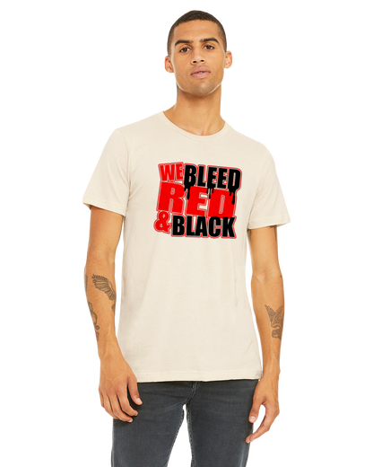 We Bleed Red And Black Shirt - School Pride T-Shirt - Team Colors - Spirit Wear - Athletic Colors - Red Black School Spirit - Team Spirit