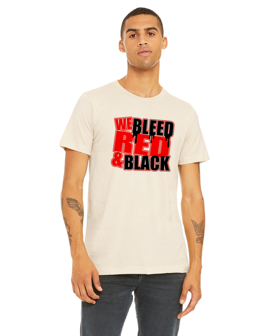 We Bleed Red And Black Shirt - School Pride T-Shirt - Team Colors - Spirit Wear - Athletic Colors - Red Black School Spirit - Team Spirit