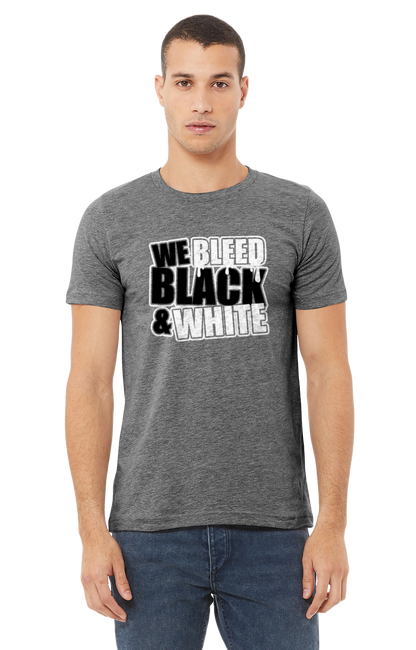 We Bleed Black And White Shirt - School Pride T-Shirt - Team Colors - Spirit Wear