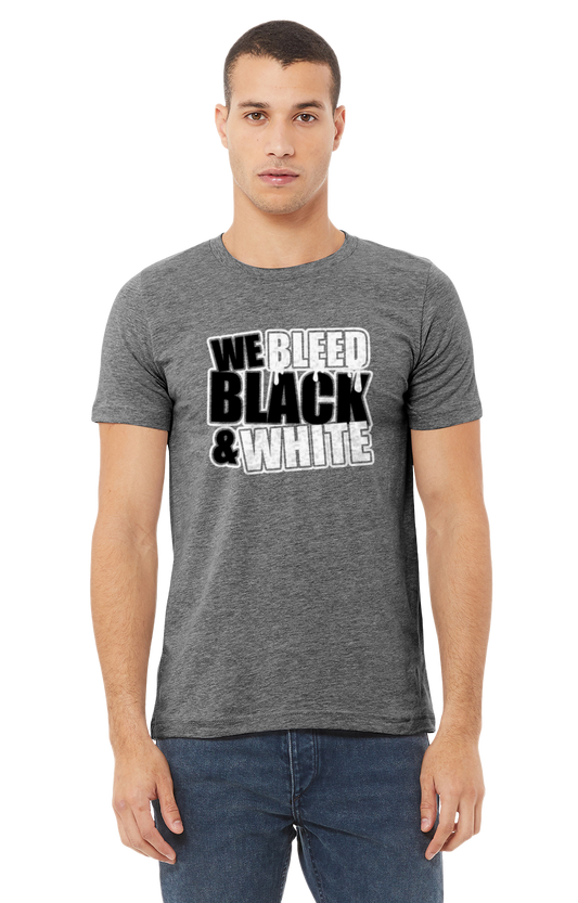 We Bleed Black And White Shirt - School Pride T-Shirt - Team Colors - Spirit Wear