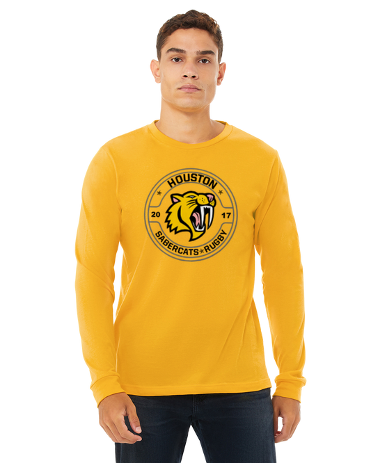 Houtson SaberCats EST 2017 - SaberCats- Rugby - Long Sleeve Shirt - Long Sleeve Gold Shirt
