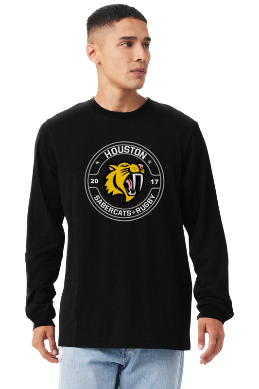 Houtson SaberCats EST 2017 - SaberCats- Rugby - Long Sleeve Shirt - Long Sleeve Black Shirt