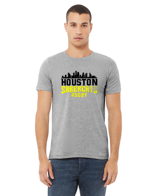 Houston SaberCats Skyline Athletic Gray Shirt- Houston SaberCats Rugby - T-Shirt - Shirt
