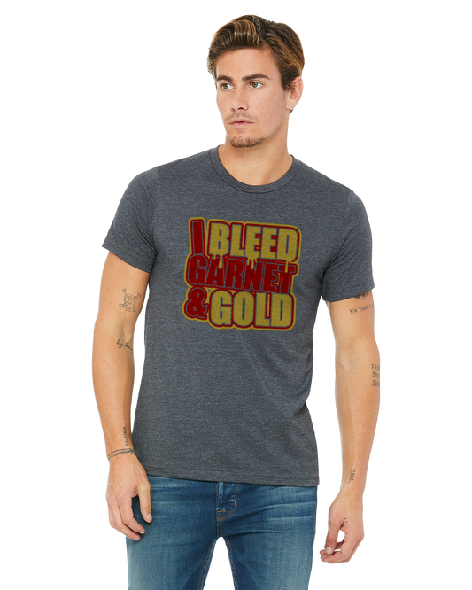 I Bleed Garnet And Gold Shirt - School Pride T-Shirt - Team Colors - Spirit Wear